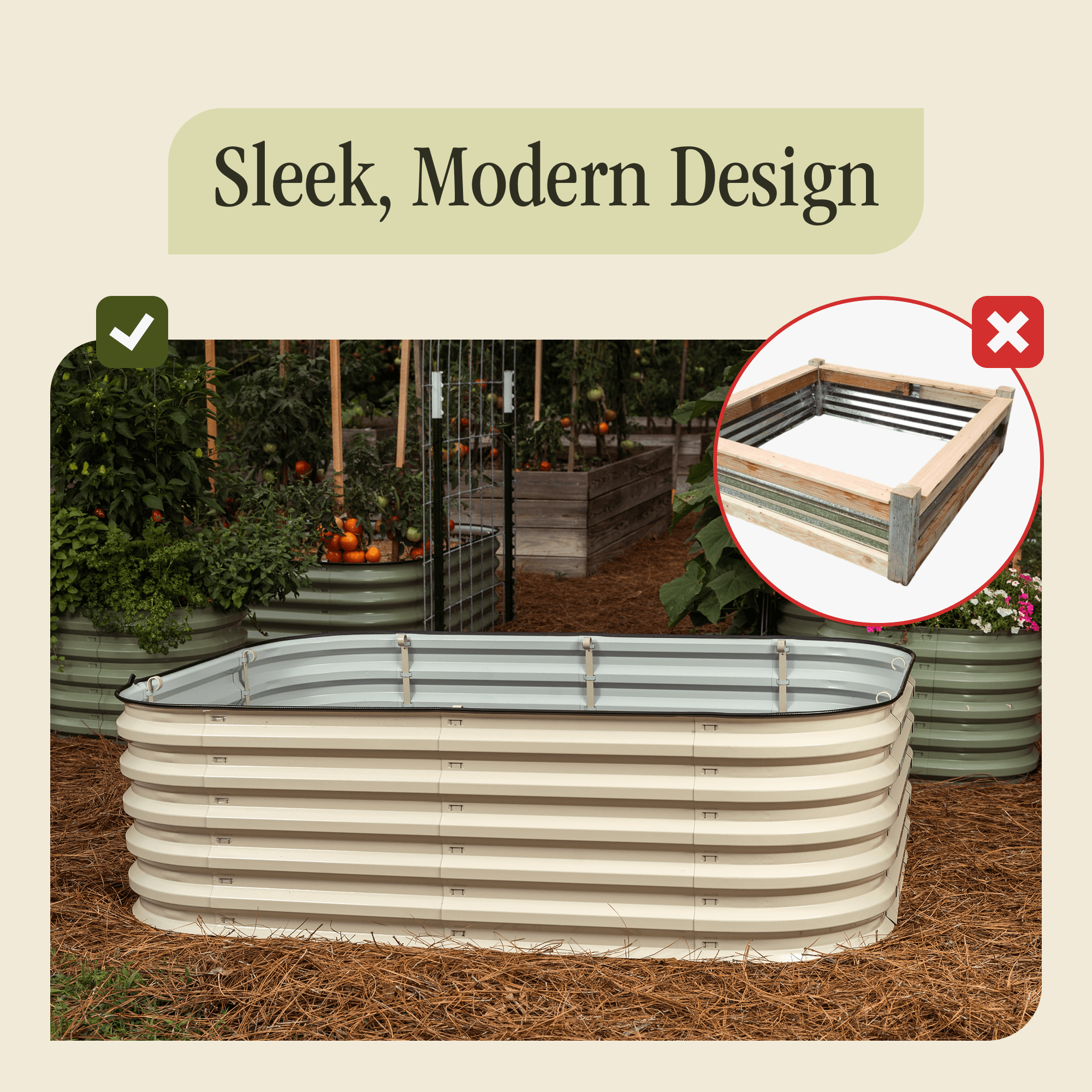 Raised Garden Bed – Durable Outdoor Planter Box for Vegetables, Herbs & Flowers