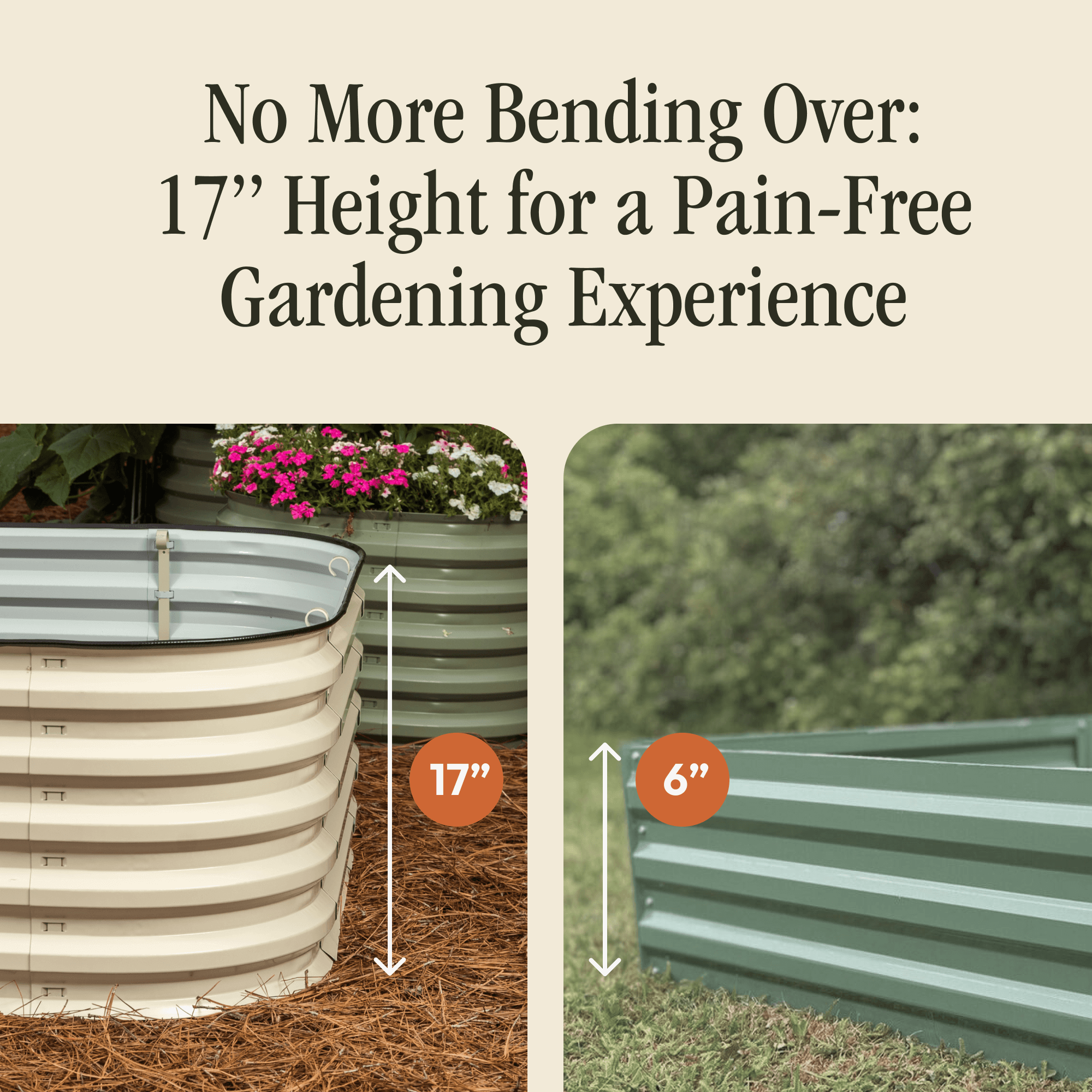 Raised Garden Bed – Durable Outdoor Planter Box for Vegetables, Herbs & Flowers